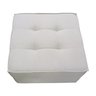 Puff Decorativo Quadrado 65x65 Linho Bege para Sala e Quarto Bz Home Decor - 4