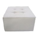 Ver imagem 3 de Puff Decorativo Quadrado 65x65 Linho Bege para Sala e Quarto Bz Home Decor