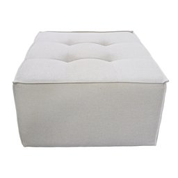 Puff Decorativo Quadrado 65x65 Linho Bege para Sala e Quarto Bz Home Decor - 3