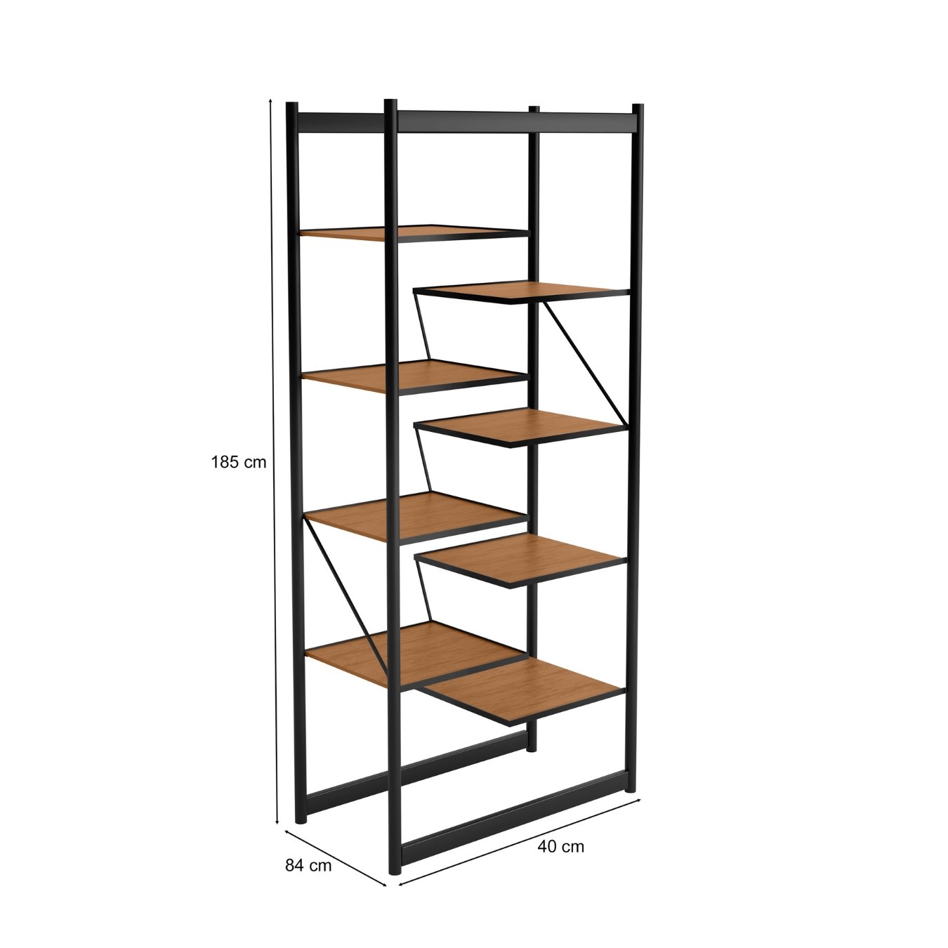 Estante Organizadora Innovare Industrial 8 Prateleiras Multiuso Canela - 6