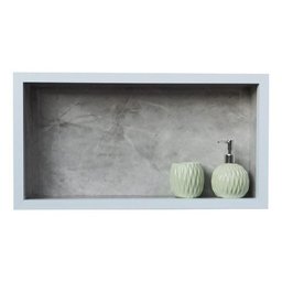 Nicho em Porcelanato Original para Banheiro Cinza 60x30 - 1