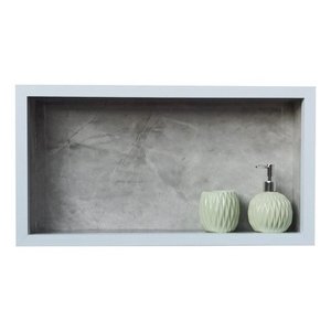 Nicho em Porcelanato Original para Banheiro Cinza 60x30