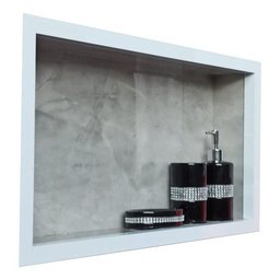 Nicho em Porcelanato Original para Banheiro Cinza 60x30 - 2