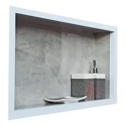 Nicho em Porcelanato Original para Banheiro Cinza 60x30 - 4