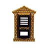 Protetor Interfone Colonial Alumínio Fundido Ouro 4x10x19cm - 1
