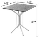 Ver imagem 3 de Conjunto Sala de Jantar Mesa Tampo de Granito Quadrada com 4 Cadeira Thais