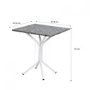 Ver imagem 4 de Conjunto Sala de Jantar Mesa Tampo de Granito Quadrada com 4 Cadeiras Thais