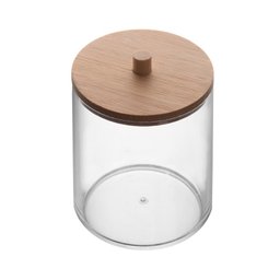Porta Cotonete com Tampa de Bambu My Box 7cm - 2