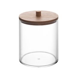 Porta Cotonete com Tampa de Bambu My Box 7cm - 1