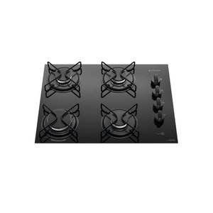 Cooktop 4 Bocas Preto Mesa de Vidro Atlas Agile Up Mega Chama Bivolt