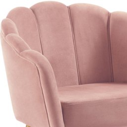 Poltrona Decorativa Pes Aço Dourado 7049 Veludo Rosa Dmobiliario - 2