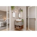 Ver imagem 1 de Conjunto Banheiro c/Espelho Duna/Monet 60cm Cimento MGM