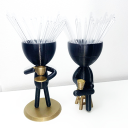 Kit Decorativo Cantinho do Café - Robert Plant Xícara Flutuante e Letreiro - Preto com Dourado - 2