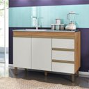 Ver imagem 6 de Balcao para Pia 119cm 2 Portas 3 Gavetas 6150 Nature Off White Peternella
