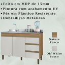 Ver imagem 3 de Balcao para Pia 119cm 2 Portas 3 Gavetas 6150 Nature Off White Peternella