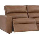 Ver imagem 5 de Sofá 3 Módulos Recliner Retrátil Reclinável Elétrico Couro Amarula 295cm