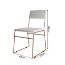 Ver imagem 3 de Kit 6 Cadeiras Málaga Corino Branco Base Cobre para Mesa Sala Cozinha - Cobre/branco