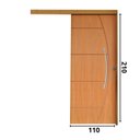 Ver imagem 3 de Porta de Correr Belissima 6 Trilho Embutir Pux. Curvo Cromado 1.10 X 2.10 Lado Direito – Hale