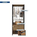 Ver imagem 4 de Módulo para Closet 2 Gavetas 183cm x 72,8cm Byte Marrom/Mel/Preto