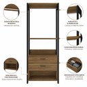 Ver imagem 2 de Módulo para Closet 2 Gavetas 183cm x 72,8cm Byte Marrom/Mel/Preto