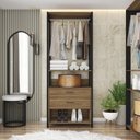 Ver mais imagens de Módulo para Closet 2 Gavetas 183cm x 72,8cm Byte Marrom/Mel/Preto