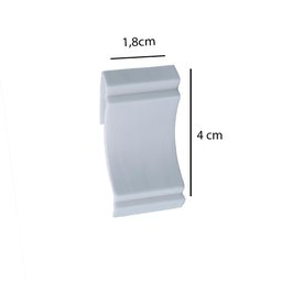 Emenda de Rodateto em Pvc 25 Un Azn - Branco Gelo - 3