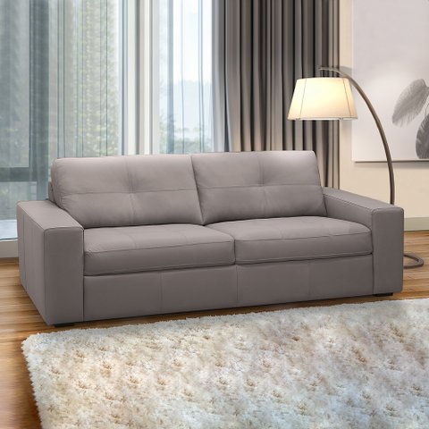 Sofá Decorativo Mendes 2 Lugares Sala de Estar 150cm Pés em Madeira Couro Avelã G88 - Gran Belo