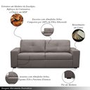 Ver imagem 3 de Sofá Decorativo Mendes 2 Lugares Sala de Estar 150cm Pés em Madeira Couro Avelã G88 - Gran Belo