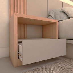 Kit Quarto Casal sob Medida 2 Mesas com Gaveta e 1 Cabeceira Cor:carvalho Malva com Titânio - 3 Kit Quarto Casal sob Medida 2 Mesas com Gaveta e 1 Cabeceira Cor:carvalho Malva com Titânio - 3