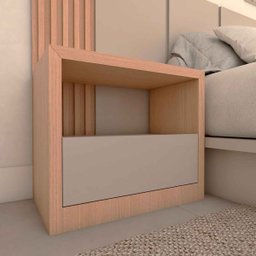 Kit Quarto Casal sob Medida 2 Mesas com Gaveta e 1 Cabeceira Cor:carvalho Malva com Titânio - 2 Kit Quarto Casal sob Medida 2 Mesas com Gaveta e 1 Cabeceira Cor:carvalho Malva com Titânio - 2