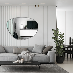 Espelho Decorativo Orgânico 80x60 Moderno:Preto - 5