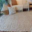 Ver imagem 1 de Tapete Peludo Algodão Sala Quarto Versatto Rosé Cru 150 X 200