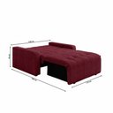 Ver imagem 7 de Sofá Cama para Sala de Estar Amora New Veludo Matrix - Vinho