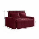 Ver imagem 6 de Sofá Cama para Sala de Estar Amora New Veludo Matrix - Vinho
