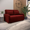 Ver imagem 1 de Sofá Cama para Sala de Estar Amora New Veludo Matrix - Vinho