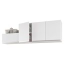 Ver imagem 2 de Kit Área de Serviço e Lavanderia com 02 Armários Aéreo 120cm e 80cm 100% MDF Branco - Abmaza Lux