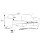 Ver mais imagens de Sofá 2 Lugares Sala de Estar Recepção 200cm Presley Couro Caramelo Gran Belo