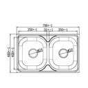 Ver imagem 5 de Cuba Inox Dupla 78x48x19 30504 Ghelplus