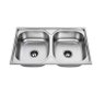 Cuba Inox Dupla 78x48x19 30504 Ghelplus - 1