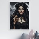 Ver imagem 1 de Quadro Pombagira 7 Catacumbas 24x18cm - com Vidro:moldura Branca