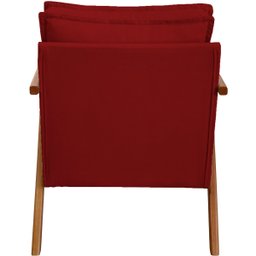 Kit 2 Poltrona Decorativa para Sala Recepção Consultório Reforçada em Madeira Maciça Shine Suede - 6