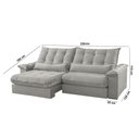 Ver imagem 5 de Sofá Classic Linho 02 Módulos 90 Cm B25 Cm Meu Sofá Online A230 Linho Cinza