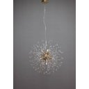 Ver imagem 1 de Lustre Pendente Dente de Leão Cristais Dourado Redondo 6g9 45cm