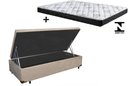 Ver imagem 3 de Cama Box Baú Solteiro Conforto Suede Bege + Colchão Solteiro Conforto Espuma D33 Com EPS 16x88x188