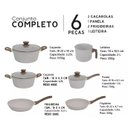 Ver imagem 2 de Jogo de Panela Mármol Cerâmica 6 Peças Indução Mimo Style