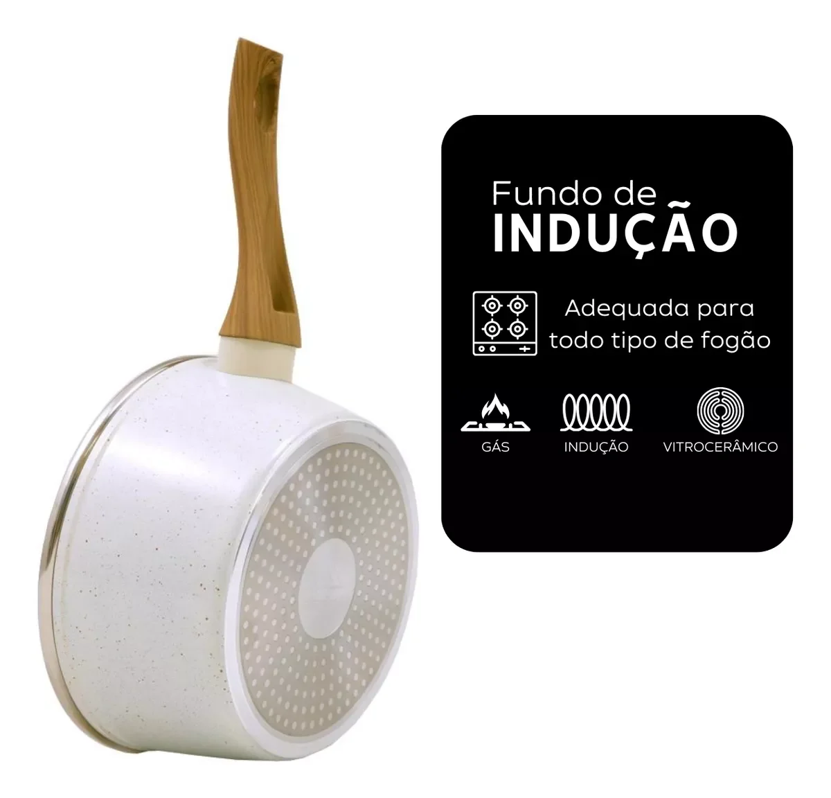 Jogo de Panela Mármol Cerâmica 6 Peças Indução Mimo Style - 4