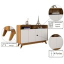 Ver imagem 2 de Aparador Multiuso Nature com 4 Portas para Sala