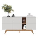 Ver mais imagens de Balcão Aparador Buffet Rebeca C05 Off White/Freijó - Mpozenato