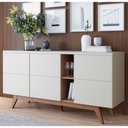 Ver imagem 2 de Balcão Aparador Buffet Rebeca C05 Off White/Freijó - Mpozenato
