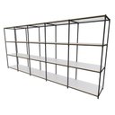 Ver imagem 1 de Prateleira de Aço Reforçada Mini Porta Pallet 200x60x90 Estante Bandeja Branca 5 Módulos